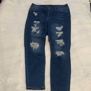 Navy blue denim jeans, Size 13